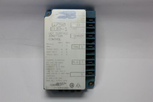 JOHNSON CONTROLS HOT SURFACE IGNITION CONTROL G750 EUB-1