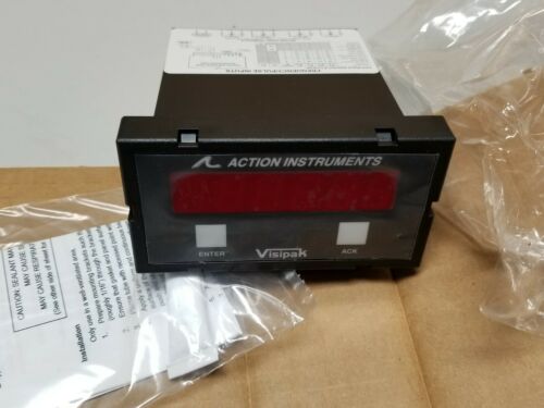 New Action Instruments Visipak Pulse Input Rate/Totalizer Panel Meter V437-0000-