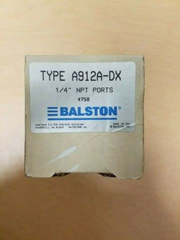 Balston Type A912A-DX Pneumatic Air Filter 1/4" NPT Ports 4758