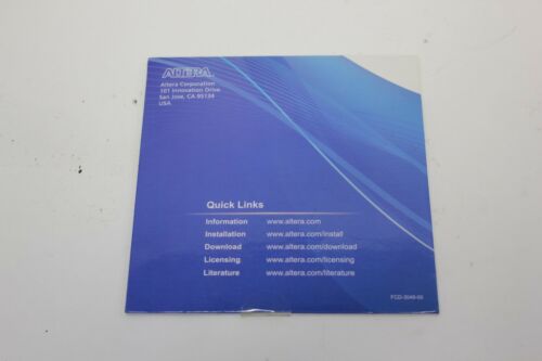 Altera Complete Design Suite Version 10.0 Windows Quartus II Software