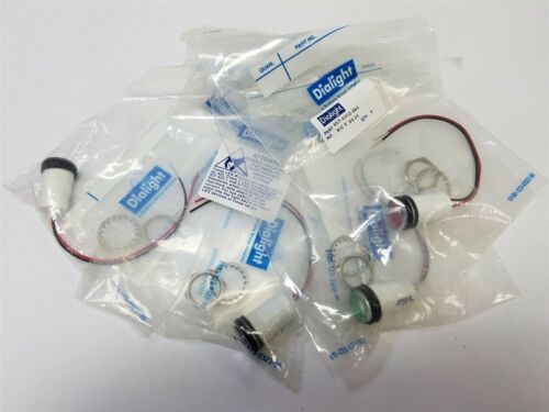 LOT OF 4 DIALIGHT LED PANEL MOUNT INDICATORS RED/GREEN/WHITE/YELLOW