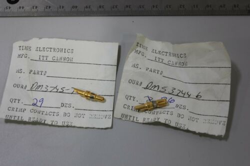 Lot of ITT Cannon D-Sub Coaxial Contact Socket & Pin DM53745-7 DM53744-6 Gold