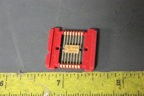 VINTAGE 1960s NOS RARE TEXAS INSTRUMENTS GOLD FLAT PACK IC PROCESSOR CHIP SN5420