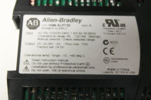 Allen Bradley 24-28V Power Supply 1606-XLP72E Ser.a