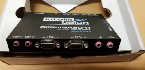 Intelix DIGI-VGASD-R VGA, Stereo Audio & IR/RS232 Over Twisted Pair Receiver