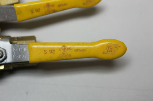Lot of 2 RUB 600-CWP-PN40-DN15 / CW617N Brass Ball Valves 1/2" Used