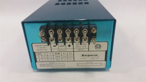 KEPCO FERRORESONANT POWER SUPPLY 18V 3.3A PRM 18-3.3