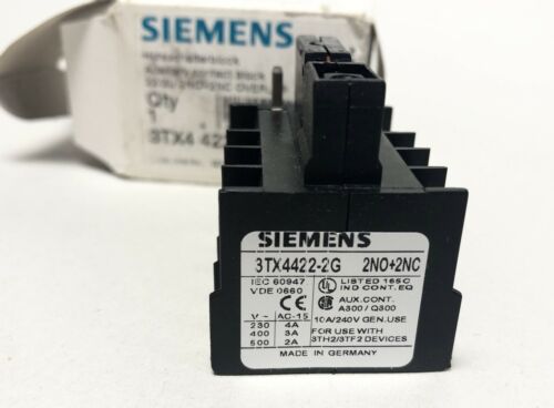 Siemens 3TX4-422-2G Auxiliary Contact Block NEW IN BOX x2