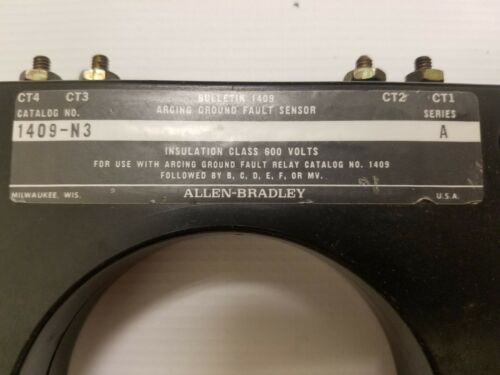 Allen Bradley Bulletin 1409 Arcing Ground Fault Sensor 1409-N3 Ser A