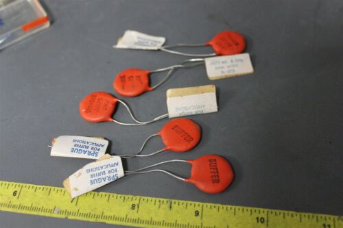5 VINTAGE SPRAGUE .0075MF 2000V CAPACITORS TYPE GA BL-D75 (S17-2-103A)