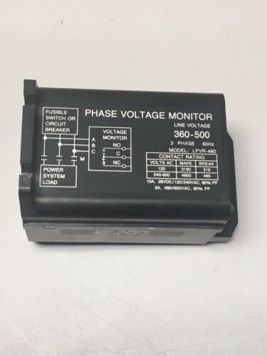 Instrument Transformers Phase Voltage Monitor LPVR-480-10 360-500 3 PHASE USED