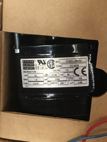 New Bodine Gear Motor Gearmotor 1/700hp 1.9 rpm KCI-22T5