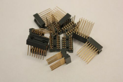 Lot of 12 AUGAT gold 14 pin wire wrap DIP socket NEW