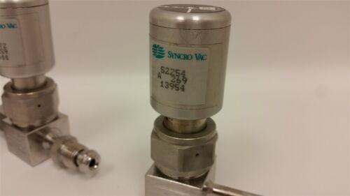 3 NUPRO HIGH PURITY BELLOWS SEALED VALVE WITH SYNCRO VAC ACTUATOR 52072 520254