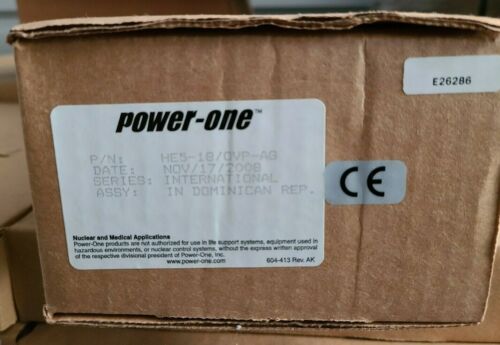 NEW POWER ONE 5VDC 18A AUTOMATION POWER SUPPLY HE5-18/OVP-AG