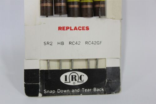 5 NOS IRC CARBON COMPOSITION RESISTORS SR2 HB RC42 RC42GF 120 K 2 WATT 5%