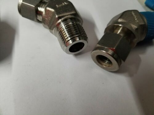 6 New Swagelok Stainless Steel 45° Male Elbow Tube Fitting 3/8x3/8 SS-600-5-6