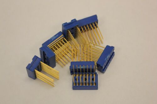 Lot of 8 CAMBION gold 14 pin wire wrap DIP socket NEW