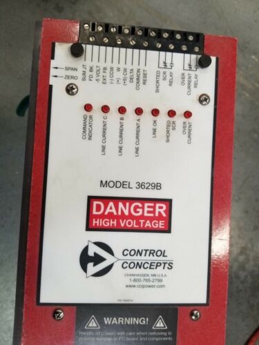 Control Concepts SCR Power Controller 3629B-V-380V-160A-4/20MA-IL160