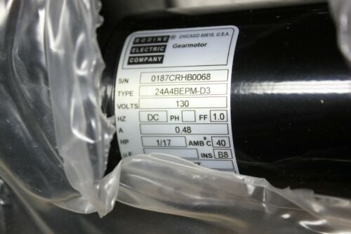 New Bodine Gear Motor Gearmotor 12:1 1/17hp 208rpm 24A4BEPM-D3