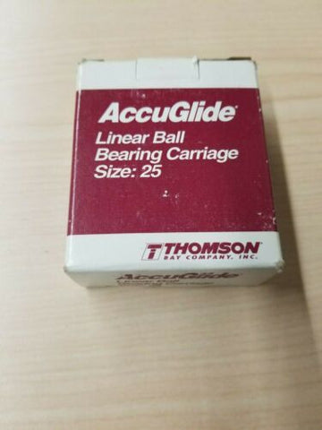 New Thomson AccuGlide Linear Rail Ball Bearing Carriage Size 25 CG25AABN