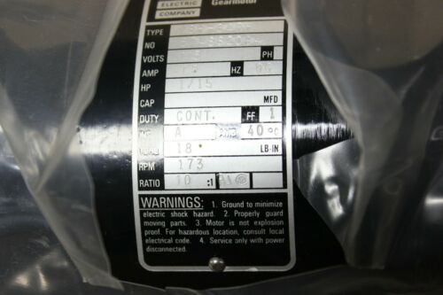 New Bodine DC Gear Motor Gearmotor NSH-34RH