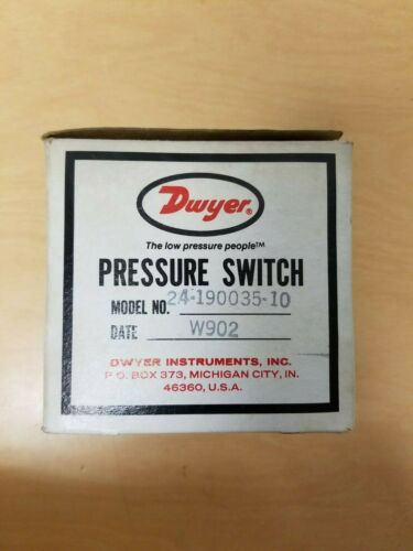 DWYER Series 1800 PRESSURE SWITCH 24-190035-10