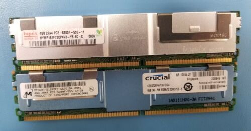 8GB 2x4GB PC2-5300F Fully Buffered & Registered ECC Server Memory Crucial/Hynix