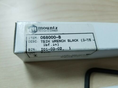 New Mountz Production Break Over Torque Wrench 3-12 LBF-IN TBIH 068000-B Black