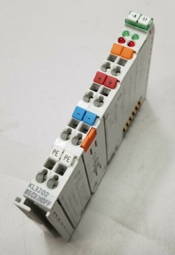 BECKHOFF KL3202 2 CHANNEL ANALOG INPUT TERMINAL RTD FOR RESISTANCE THERMOMETERS