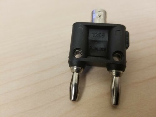 Pomona 1269 BNC Jack To Dual Banana Plug RF Connector Adapter (Black)