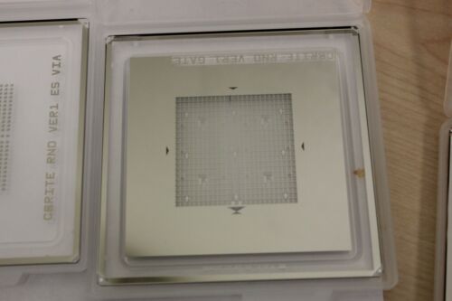Lot of 5 5" Quartz Photomask Plates And Cases Semiconductor Silicon Wafer