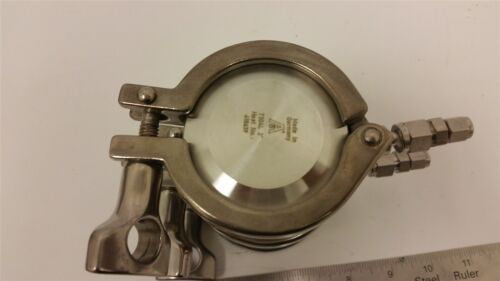 2 Section Stainless Steel Hi Purity Assembly W/clamps/ends Caps Flanges Fittings
