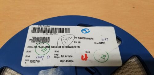 1470 Ledtronics PLCC SMD Bicolor Yellow/Green Led Led's SML12YG4T-TR