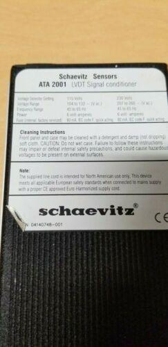 Schaevitz Sensors LVDT u-Processor Amplifier/Signal Conditioner ATA 2001