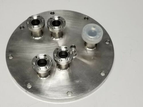 Large Multiport Vacuum Chamber Flange/Lid Adapter