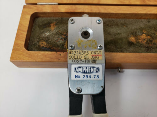 Amphenol 294-78 Hand Crimper Crimping Tool With Box