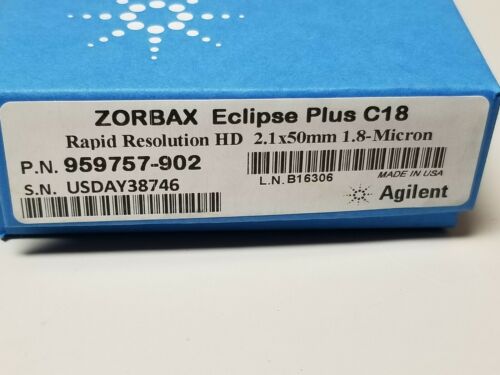 New Agilent Zorbax RRHD Eclipse Plus C18 UHPLC HPLC Column 959757-902 2.1x50mm
