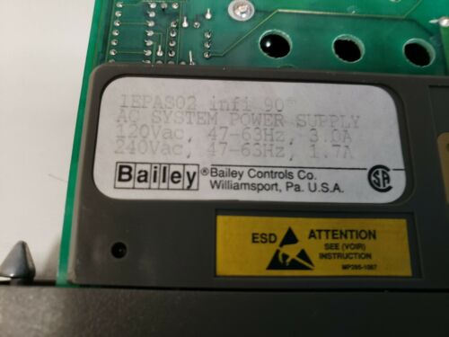 Bailey IEPAS02 Infi 90 Ac System Power Supply Module Card