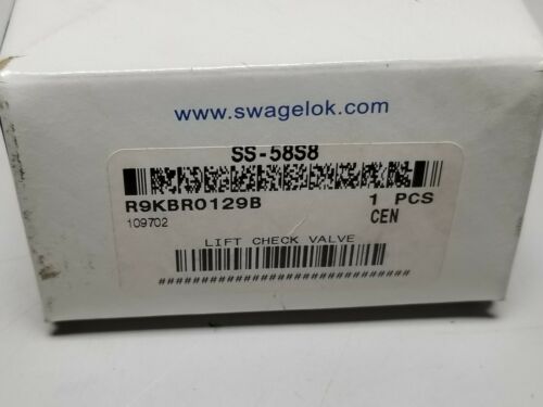 New Swagelok Lift Check Valve SS-58S8 1/2"