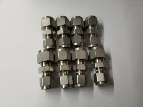 8 New Swagelok Stainless Steel Reducing Union Fittings 3/8x1/4 SS-600-6-4