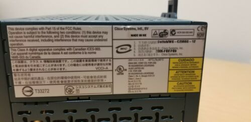 Cisco 2955 12 Port Industrial Ethernet Switch 2 Port W/Fiber WS-C2955S-12