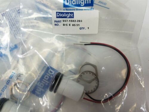 LOT OF 4 DIALIGHT LED PANEL MOUNT INDICATORS RED/GREEN/WHITE/YELLOW