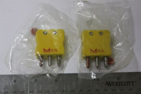 2 MARLIN 3 POLE GROUNDED THERMOCOUPLE CONNECTORS TYPE K