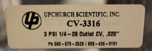 Upchurch 3 Psi 1/4-28 Outlet Check Valve .020" Thru Hole CV-3316