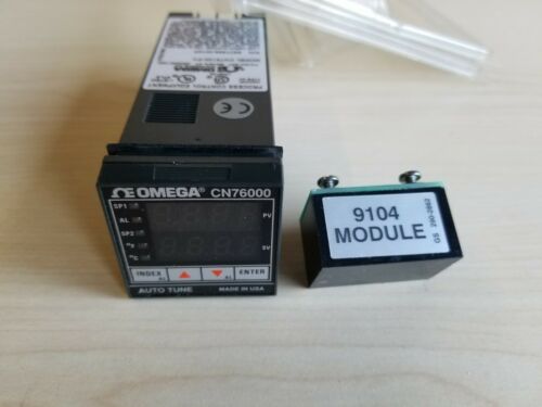 New Omega 1/16 DIN PID Autotune Temperature Controller & 9104 Module CN76120