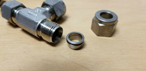 12 New Swagelok Stainless Steel Tee Union Tube Fittings 3/8" SS-600-3