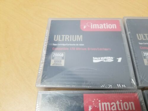 4 New Factory Sealed Imation Ultrium LTO 1 Data Tape Cartridges 51122 41089