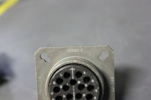 2 BENDIX 16 POSITION MIL SPEC PANEL MOUNT CIRCULAR CONNECTOR MS3127E 20-16S