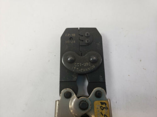 ITT Cannon CCT-UBC Hand Crimper Crimping Tool 22-18 30-24